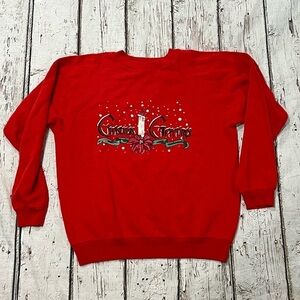 Vintage 80s Seasons Greetings Ugly Christmas Sweater 1980s Sweatshirt